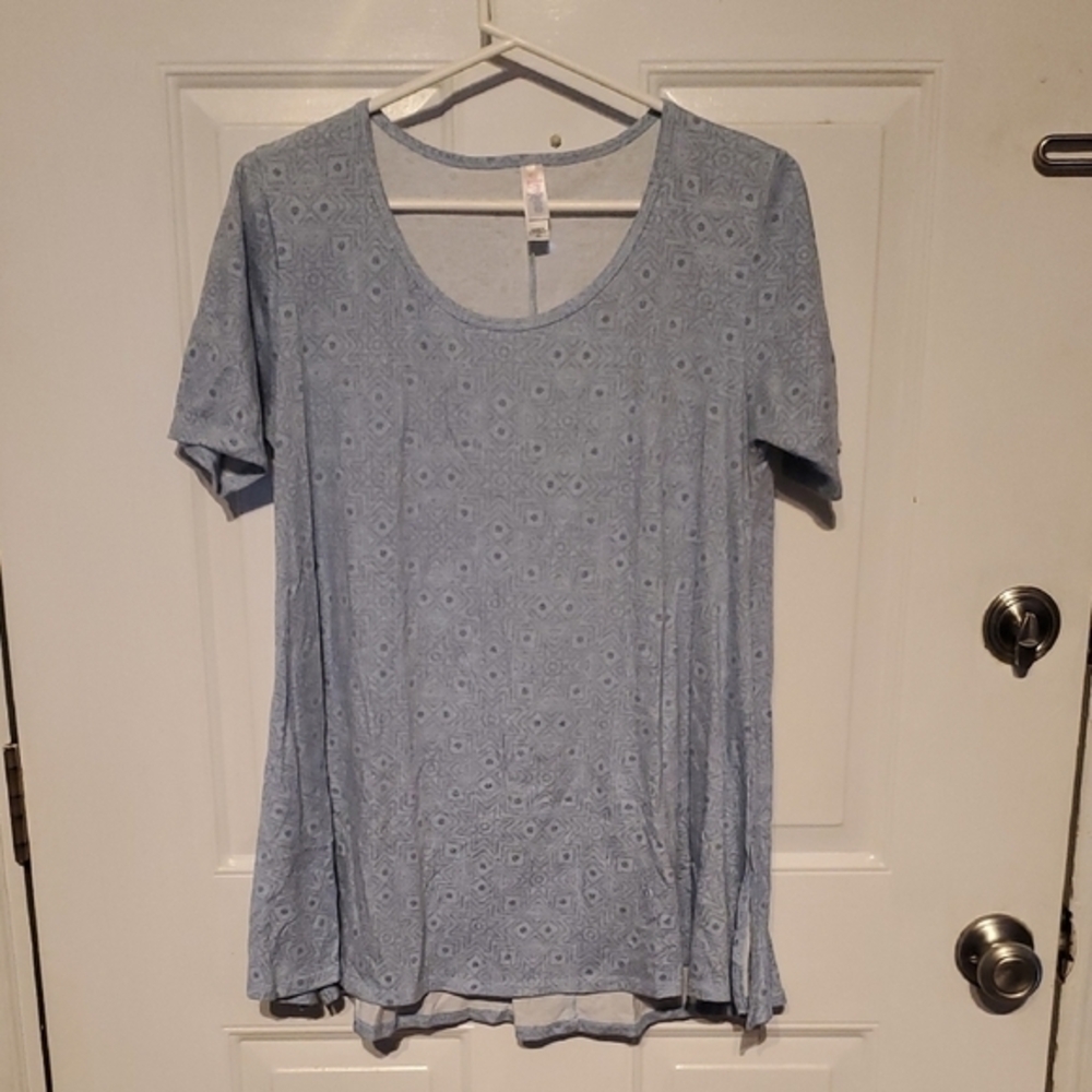 Women's Blue Patterned Top